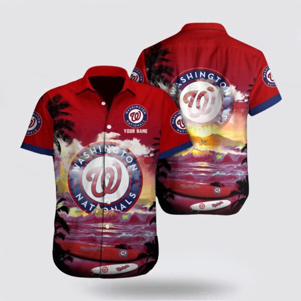 Washington Nationals MLB Hawaiian Shirt: Customized Beach Pattern for Fans