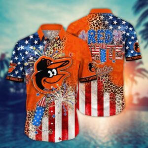 MLB Baltimore Orioles Independence Day Aloha Shirt – Vibrant Design for Cool Fans