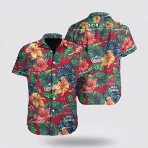 St Louis Cardinals MLB Fan Hawaiian Shirt - Custom Floral Design