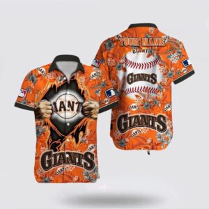 Custom San Francisco Giants MLB Aloha Shirt – Personalized Name 3D Design
