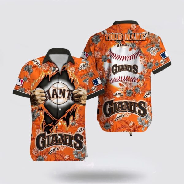 Custom San Francisco Giants MLB Aloha Shirt – Personalized Name 3D Design