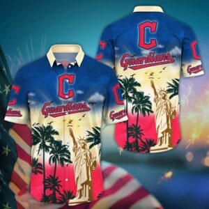 MLB Cleveland Guardians Hawaii Shirt: Sunrise to Sunset - Perfect for Cool Fans!