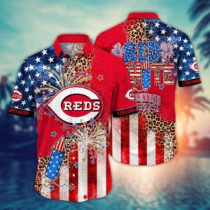 MLB Cincinnati Reds Independence Day Aloha Shirt for Cool Fans