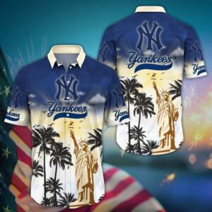 MLB New York Yankees Hawaii Shirt: Sunrise to Sunset for Stylish Fans