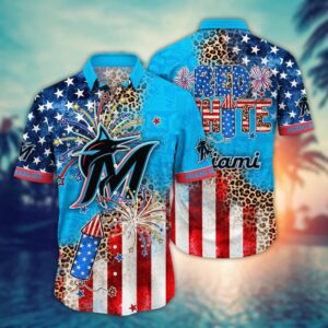 MLB Miami Marlins Independence Day Aloha Shirt: Vibrant Design for Cool Fans