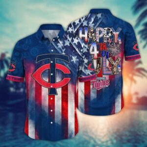 MLB Minnesota Twins Hawaiian Independence Day Shirt - Trendy Top for Cool Fans