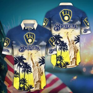 MLB Milwaukee Brewers Hawaii Shirt: Perfect for Cool Fans from Sunrise to Sunset