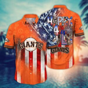 MLB San Francisco Giants Independence Day Hawaiian Shirt - Trendy Tops for Cool Fans