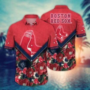 MLB Boston Red Sox Hawaiian Shirt: Perfect Summer Swing for Sport Fans