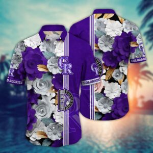 MLB Colorado Rockies Hawaiian Shirt: Floral Fashion Frenzy for Sport Fans