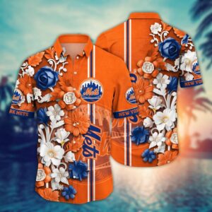 MLB New York Mets Hawaiian Shirt - Luau League Looks For Sport Fans