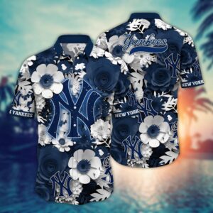 MLB New York Yankees Hawaiian Shirt - Perfect for Sports Fans!