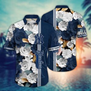 MLB New York Yankees Hawaiian Shirt – Floral Fashion Frenzy for Sports Fans