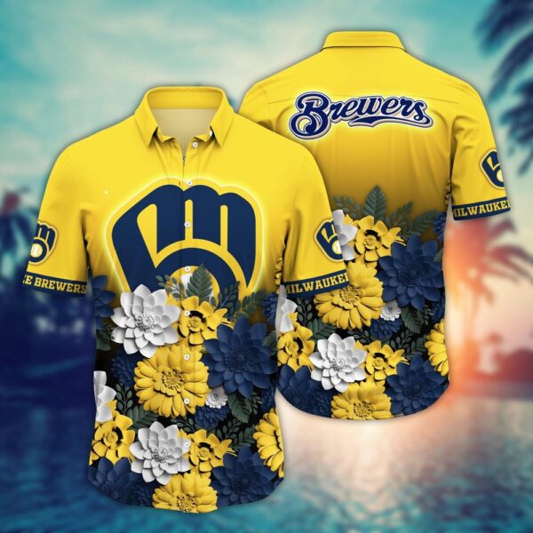 MLB Milwaukee Brewers Hawaiian Shirt – Perfect for Sports Fans!