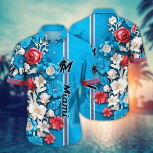 MLB Miami Marlins Hawaiian Shirt: Luau League Look for Sport Fans