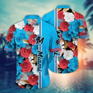 MLB Miami Marlins Hawaiian Shirt - Floral Fashion for Sport Fans