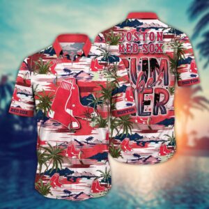 MLB Boston Red Sox Hawaiian Shirt: Flower Grand Slam with Hawaiian Flair