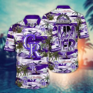 MLB Colorado Rockies Hawaiian Shirt: Flower Grand Slam for Fans with Hawaiian Flair