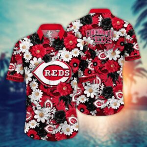 MLB Cincinnati Reds Hawaiian Shirt: Floral Fusion Fashion for Fans