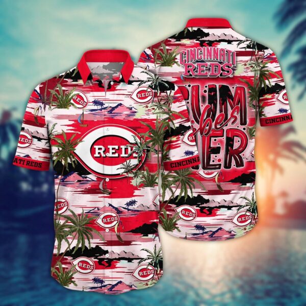 Cincinnati Reds MLB Hawaiian Shirt: Grand Slam Floral Design for Fans