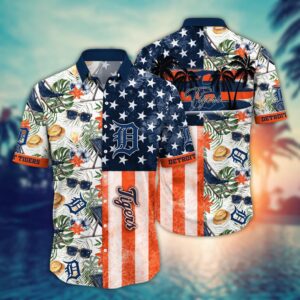 MLB Detroit Tigers Hawaiian Shirt: Flower Home Run Threads for Fans