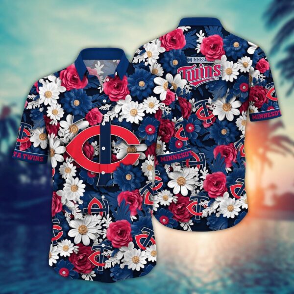 Minnesota Twins Hawaiian Shirt: Floral Fusion Fashion for Fans