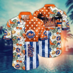 MLB New York Mets Hawaiian Shirt: Flower Home Run Threads for Fans