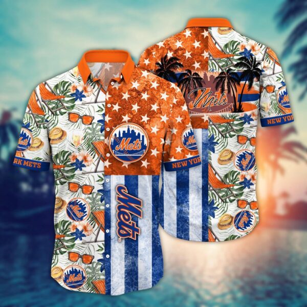 MLB New York Mets Hawaiian Shirt: Flower Home Run Threads for Fans