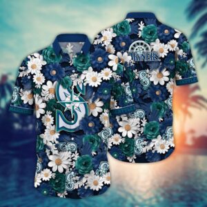 MLB Seattle Mariners Hawaiian Shirt: Floral Fusion Fashion for Fans