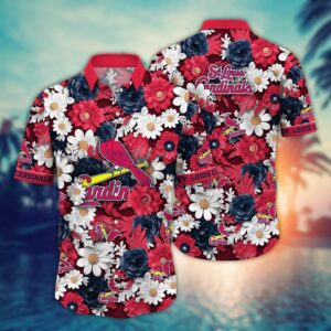 MLB St Louis Cardinals Hawaiian Shirt: Floral Fusion Fashion for Fans