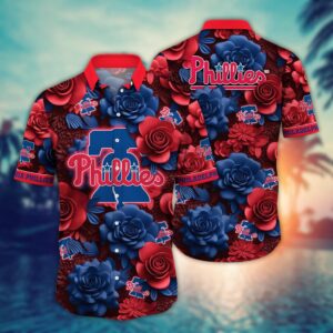 MLB Philadelphia Phillies Hawaiian Shirt: Flower Aloha Style for Fans