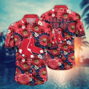 MLB Boston Red Sox Hawaiian Shirt: Fashionable Fan Favorite!