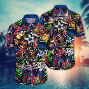MLB Texas Rangers Hawaiian Shirt: Flower Strike Fan Fashion Statement