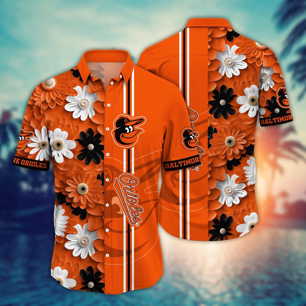 MLB Baltimore Orioles Floral Hawaiian Shirt – Perfect for Sports Fans! MLB Baltimore Orioles Floral Hawaiian Shirt – Perfect for Sports Fans!