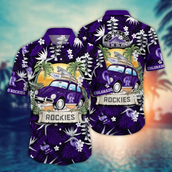 MLB Colorado Rockies Hawaiian Shirt – Perfect for Sports Fans in Summer Heatwave