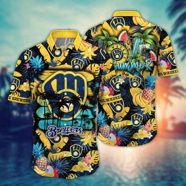 MLB Milwaukee Brewers Hawaiian Shirt – Perfect for Sports Fans