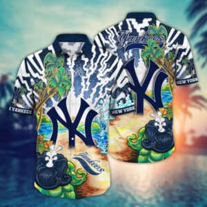 MLB New York Yankees Hawaiian Shirt - Diamond Dreamscape for Sports Fans
