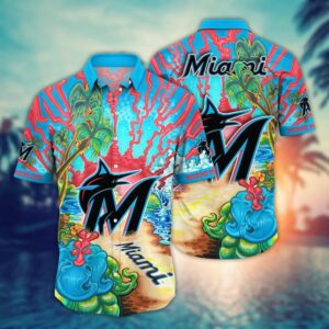 MLB Miami Marlins Hawaiian Shirt Diamond Dreamscape for Sports Fans