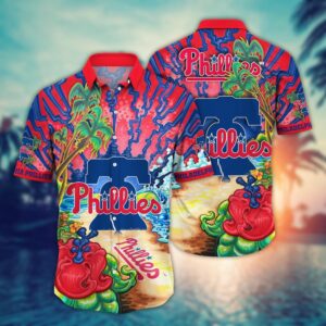MLB Philadelphia Phillies Hawaiian Shirt: Diamond Dreamscape for Sports Fans