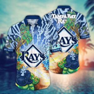 MLB Tampa Bay Rays Hawaiian Shirt: Diamond Dreamscape for Sports Fans