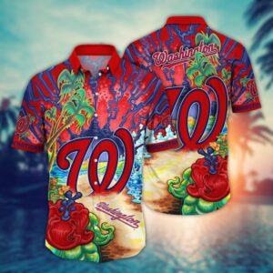 MLB Washington Nationals Hawaiian Shirt - Diamond Dreamscape for Sports Fans