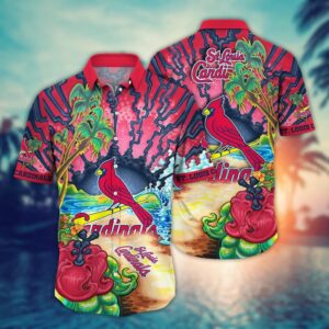 MLB St Louis Cardinals Hawaiian Shirt: Diamond Dreamscape for Sports Fans