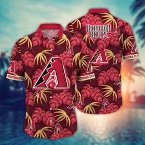 MLB Arizona Diamondbacks Hawaiian Shirt - Floral Symphony Fan Gift