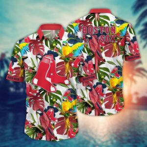 MLB Boston Red Sox Hawaiian Shirt: Victory In Bloom Fan Gift