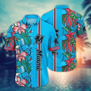 Miami Marlins Hawaiian Shirt: Summer Swirl Gift for MLB Fans