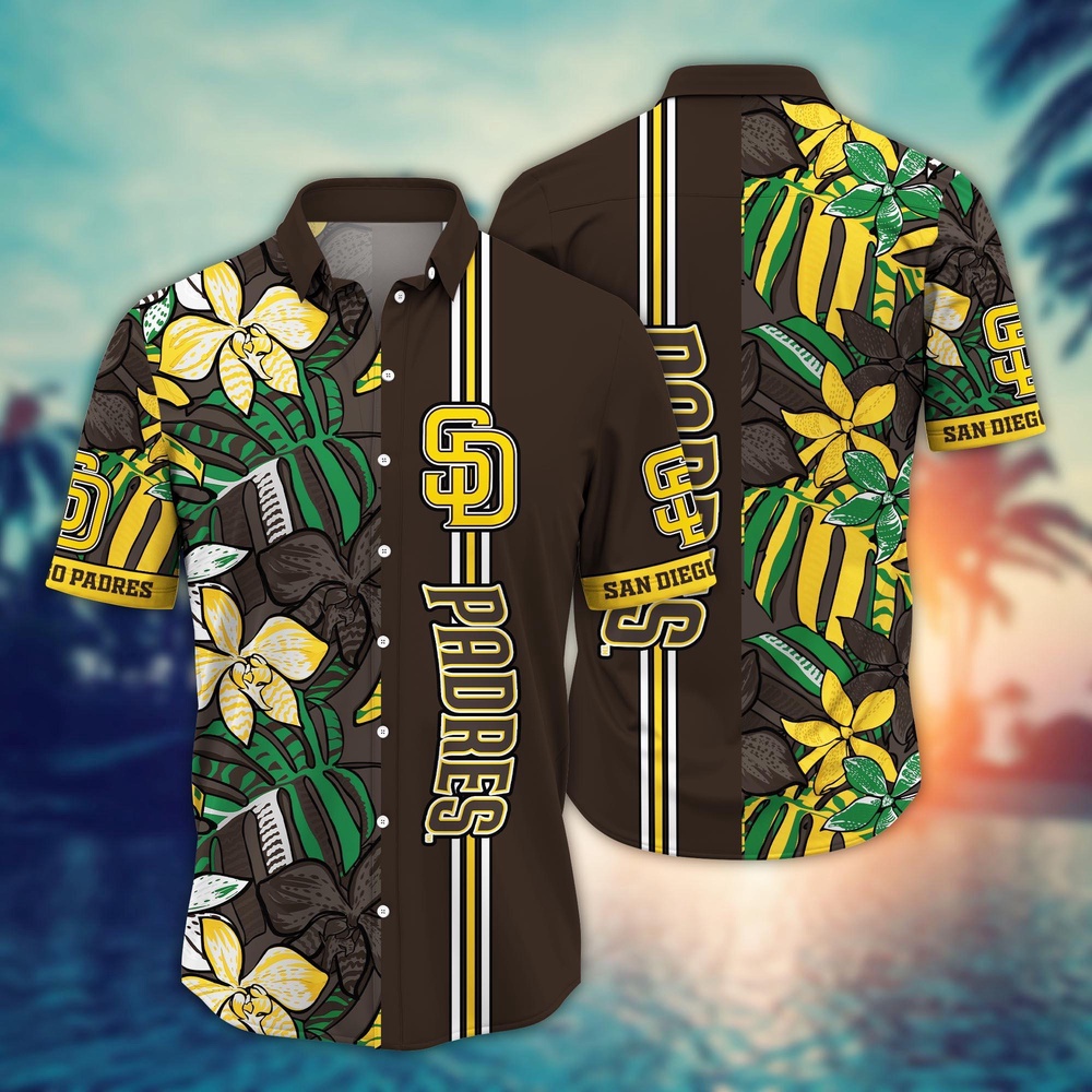 MLB San Diego Padres Hawaiian Shirt: Summer Swirl Fan Gift MLB San Diego Padres Hawaiian Shirt: Summer Swirl Fan Gift