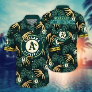 MLB Oakland Athletics Hawaiian Shirt: Floral Symphony Fan Gift