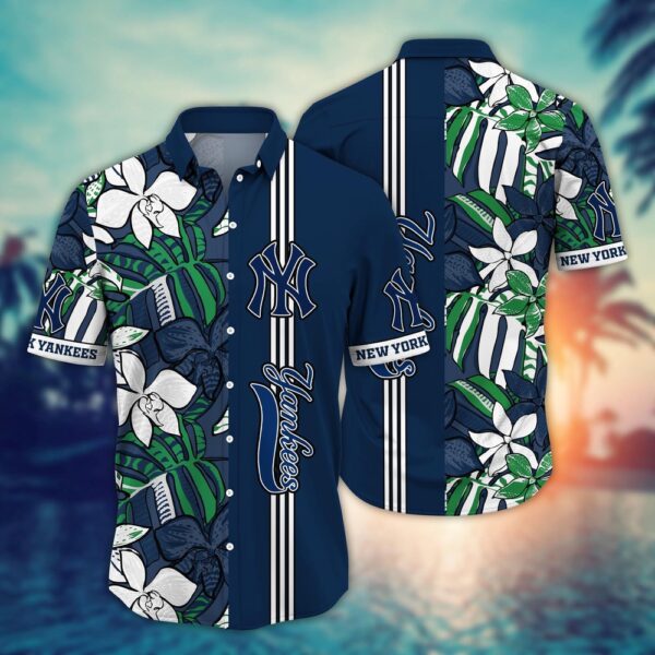 MLB New York Yankees Hawaiian Shirt: Perfect Summer Swirl Gift for Fans
