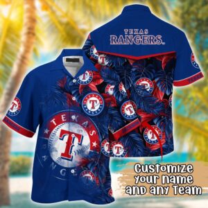 MLB Texas Rangers Hawaiian Shirt: Custom Radiant Rhythms for Fans!