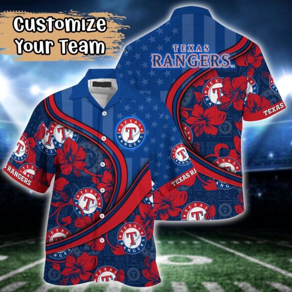 MLB Texas Rangers Custom Hawaiian Shirt – Perfect for Fans!